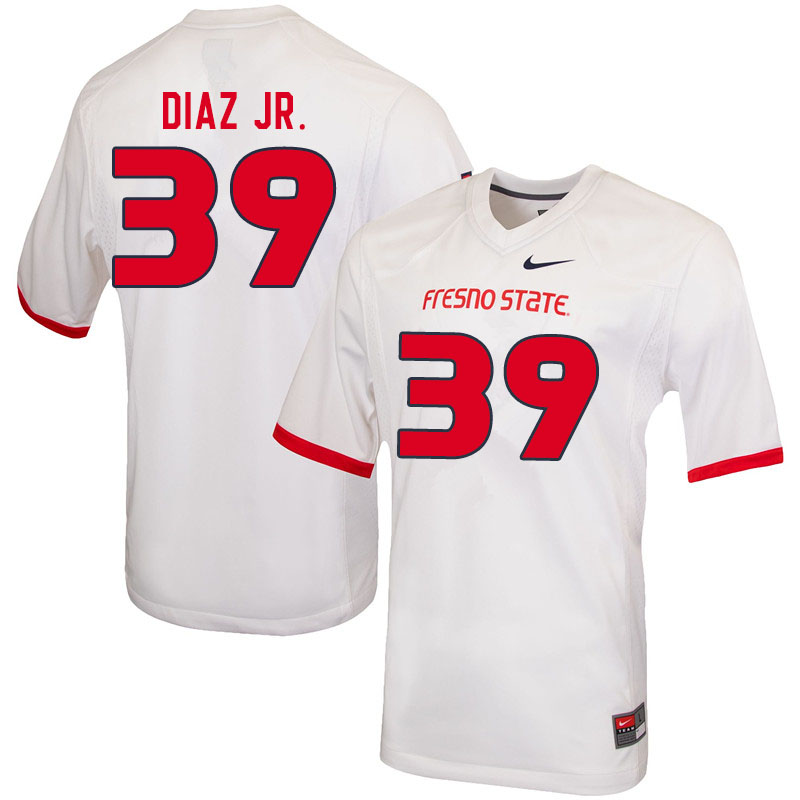 Men #39 Jason Diaz Jr. Fresno State Bulldogs College Football Jerseys Sale-White